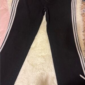 Black Pants with White Stripes